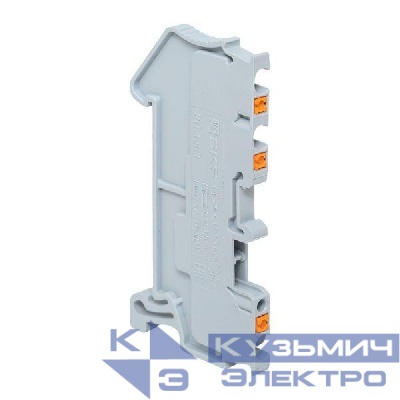 Колодка клеммная пружинная 1.5 Push-in 3 вывода сер. EKF PIT-1.5-3