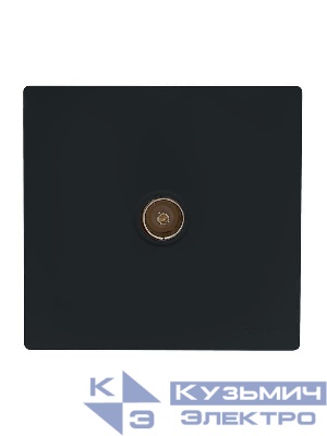 Розетка 1-мест. TV оконечная черн. бархат LEZARD 752-4200-130