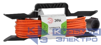 Удлинитель-шнур на рамке 1х10м без заземл. 10А IP20 UFx-1-2х1.0-10m ПВС 2х1 Эра Б0043039
