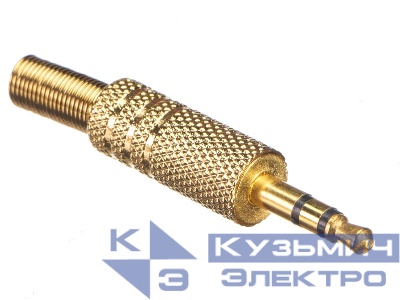 Штекер 3.5 стерео (золотой), NETKO Optima