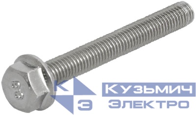 Болт с шестигранной головкой М8х65 со стопорным буртом HDZ (уп.50шт) IEK CMZ10-BS-08-065-HDZ