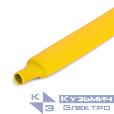 Трубка термоусадочная ТУТ (HF)-25/12.5 желт. (уп.25м) КВТ 84974