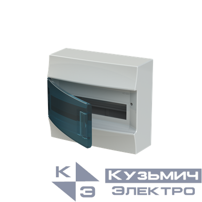 Бокс настенный Mistral41 12М прозрачная дверь, +PE+N (12 клемм), 292х257х120мм ABB 1SPE007717F0421