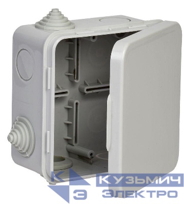 Коробка распаячная ОП 100х100х50 IP54 КМ41256 откид. крышка 8 вводов (7035) IEK UKO31-100-100-050-K03-54