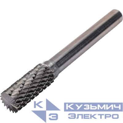 Diamond Industrial Борфреза твердосплавная тип B 10x20 мм, S=6 мм, цилиндрическая с торцевыми зубьями