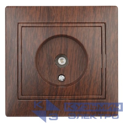 Розетка телевизионная одиночная TV СП Plano 1-301-10 IP20 венге Intro Б0030080