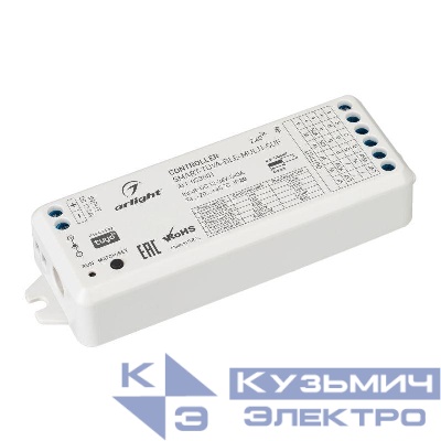 Контроллер SMART-TUYA-BLE-MULTI-SUF (12-24В 5х3А RGB-MIX 2.4G) (IP20 пластик) Arlight 033001