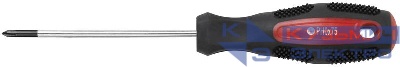 Отвертка "Мастер" 3х75мм PH0 CrV сталь прорезиненная ручка КУРС 53771
