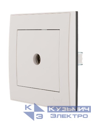 Розетка телевизионная проходная TV СП Rain бел. LEZARD 703-0202-129