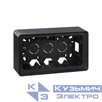 Коробка наружной установки на 2 поста графит Simon82 Detail 8200760-038