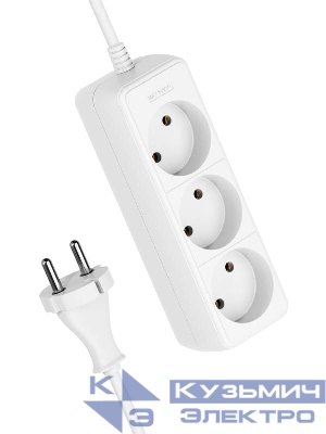 Удлинитель 3х3м без заземл. 16А IP20 ПВС 2х1.5 КОСМОС YKsm3m-3g(K)