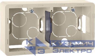 Коробка 2-м ОП Inspiria сл. кость IEK 673991