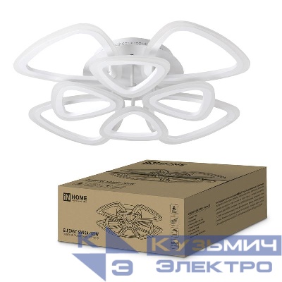 Светильник светодиодный ELEGANT SANSA-120W 120Вт 230В 3000-4000-6500К 8400лм 650х650х130мм с пультом ДУ IN HOME 4690612035383