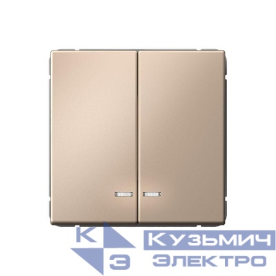 Выключатель 2-кл. ArtGallery (сх. 5а) 10AX с подсветкой быстрозажим. клем. механизм песочн. SE GAL001253S