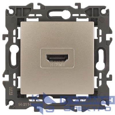 Розетка 14-3114-04 HDMI Elegance шампань ЭРА Б0034335