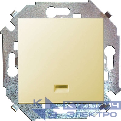Выключатель 1-кл. СП Simon 15 16А IP20 с подсветкой винтов. зажим механизм сл. кость Simon 1591104-031