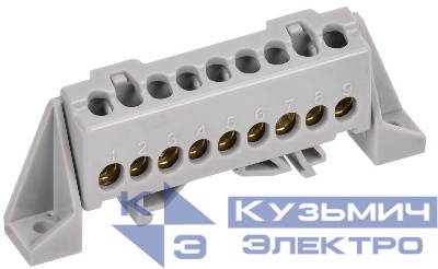 Шина L "фаза" в комб. изол. "Стойка" 6х9-9-Ср TEKFOR IEK TF-NN10-09-DP-K03