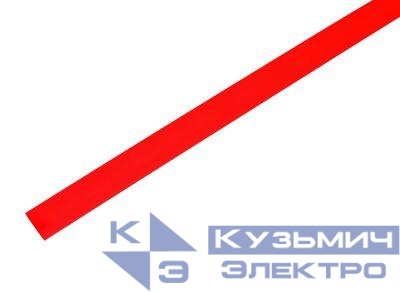 Трубка термоусадочная ТУТ нг 9.0/4.5 красн. 1м REXANT 20-9004