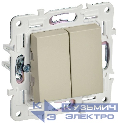 Выключатель перекрестный 2-кл. SKANDY 10А SK-V06B беж. IEK SK-V23-0-10-K10