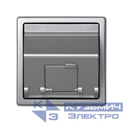 Адаптер на 1 RJ45(12) коннектор 75528; 75540; 75541; 75544-39 наклонный Simon73 Loft алюм. 73085-63