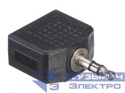 Переходник 2 гнезда 3,5 - штекер 3,5 стерео, NETKO Optima