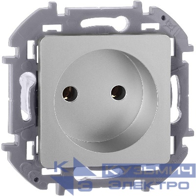 Розетка 1-м СП Inspiria 16А IP20 250В 2P механизм алюм. IEK 673712