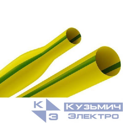 Трубка термоусадочная ТТУ нг-LS 40/20 1м желт./зел. (уп.10шт) Эра Б0067589