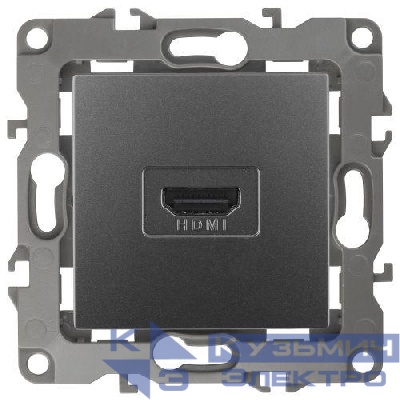Розетка 12-3114-12 HDMI графит ЭРА Б0027487