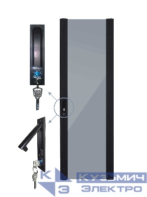 Дверь для шкафа серии Expert 37U Ширина 600, стеклянная, черная, Netko