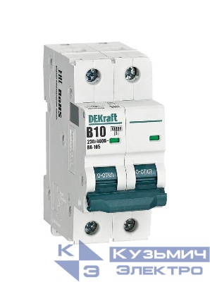 Выключатель автоматический модульный 2п B 10А 10кА ВА-105 DEKraft 13116DEK