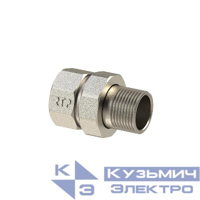 Американка прямая латунь 3/4дюйм никель (инд. упак.) RTP 34835