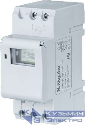 Таймер 61 559 NTR-E-D01-GR на DIN-рейку электрон. Navigator 61559