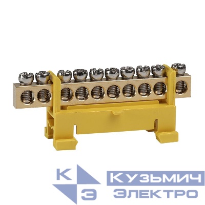Шина нулевая тип Стойка OptiKit BB-S-PE-DIN-10-6х9 желт. КЭАЗ 277833