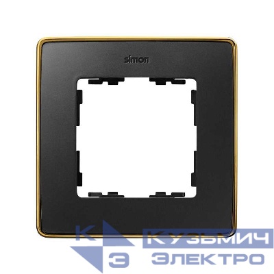 Рамка 1-м Simon82 Detail графит основание золото Simon 8201610-242
