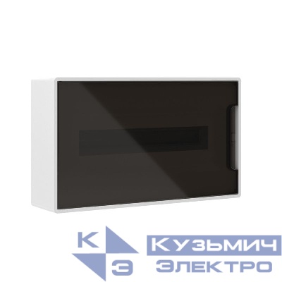 Щиток настенный Фрейм (FRAME) ЩРн-п-18 18мод. IP41 с тонированной дверцей с 2 шинами PEN на 8+10 отверст. бел. DKC F18W1WD