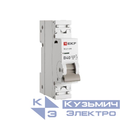 Выключатель автоматический 1п B 40А 4.5кА ВА 47-63N PROxima EKF M634140B