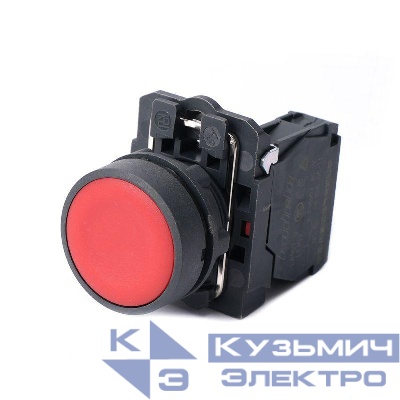 Кнопка модульная SB5 в сборе 22мм с возвратом пластик 1НЗ красн. SE SB5AA42