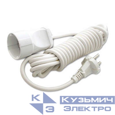 Удлинитель-шнур 1х5м без заземл. 6А IP44 УШ-6 ПВС 2х0.75 UNIVersal 5568953