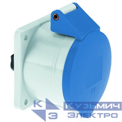 Розетка встраиваемая 16А 3п 2P+PE 6ч 230В IP44 фланец 75х75 Bals 13001