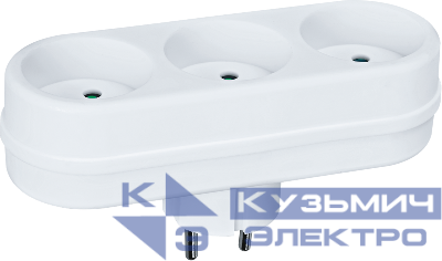 Разветвитель 3-м без заземл. 10А IP20 94 697 NAD-L-3X-WH в ряд Navigator 94697
