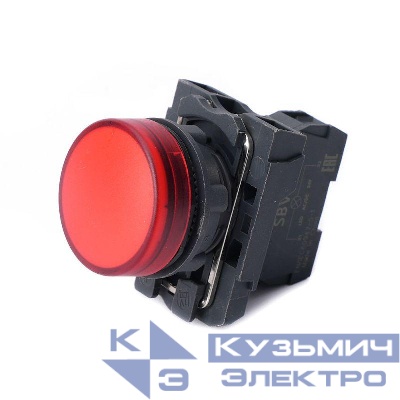 Лампа светосигнальная SB5 d22мм 230-240В AC красн. в сборе SE SB5AVM4
