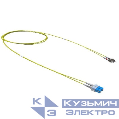 Шнур оптический коммутационный переходной Duplex SC-UPC/ST-UPC 9/125 OS2 3м DKC RNPC9DCUSU3