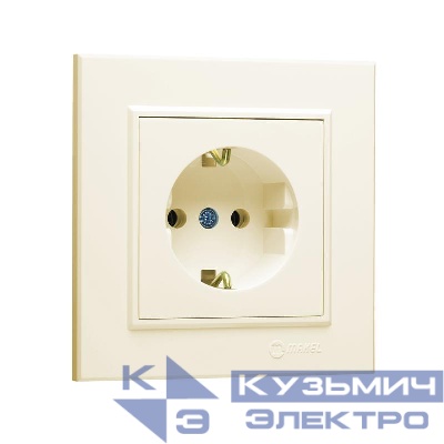 Розетка с/з (Керамика) СП Karea 16А IP20 крем. Makel 56010008