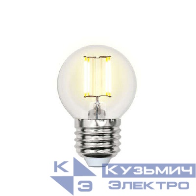 Лампа светодиодная LED-G45-6Вт WW E27 CL PLS02WH картон Uniel UL-00000196