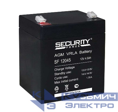 Аккумулятор ОПС 12В 4.5А.ч SF 12045 Security Force 4614030010004