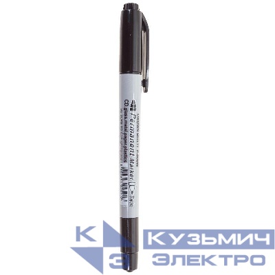 Маркер перманентный двухсторонний "Multi Marker Twin" 2мм/1мм пулевидный черн. Crown 08-8401