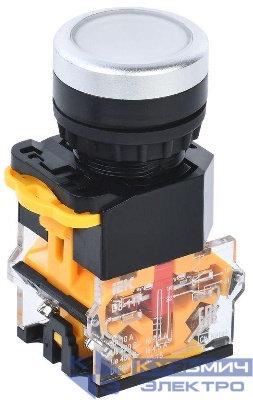 Кнопка D8-11T d22мм 1НО+1НЗ с фиксацией бел. KARAT IEK BBT30-11T-3-21-K01