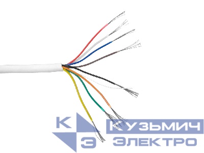 Кабель сигнальный, неэкранированный 8*0.22мм2 (7*0.2мм) 100м, алюминий, пластиковая катушка, белый NETKO Optima