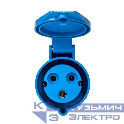Розетка кабельная 16А 220В 2P+РЕ IP44 (213) EKF ps-213-16-220