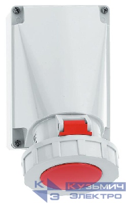 Розетка настенная 63А 5п 3P+N+PE 6ч 400В IP67 Bals 1112